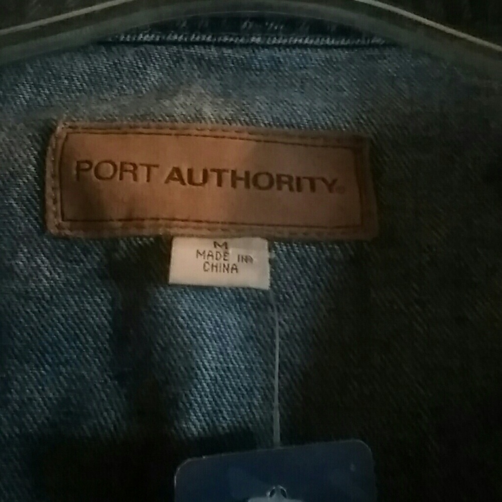Denim jacket embroidered "Built Ford Tough"